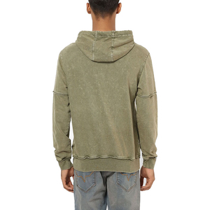 Custom 400 GSM Heavy Cotton Embroidered Fleece Regular Fit Winter Acid Wash Pullover <b>Hoodie</b> for Men OEM <b>cheap</b> price OEM - Product Image 2