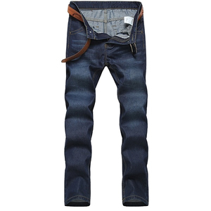 Custom Logo Men's High Quality Mid Waist Regular Plus Size Jeans High Street Button Fly Distressed Colored Wash - Product Image 4