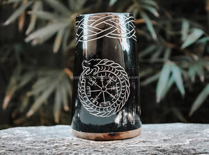 Nueva taza de cuerno para beber Taza pulida natural hecha para amantes de los vikingos reales - Product Image 4