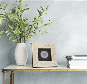 Cadre photo en MDF pour décoration intérieure avec incrustation de rayures en os naturel, taille personnalisée, pour mur ou table - Product Image 3