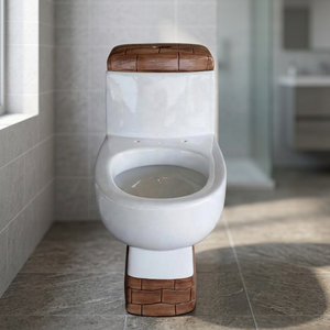 Inodoro de cerámica moderno de estilo occidental, de una pieza, alargado, montado en el suelo, con sifón, para baños exteriores. - Product Image 6