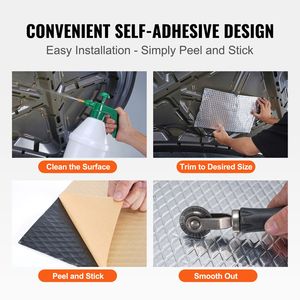 Materiale Fonoassorbente in Cotone per Auto 80 Mil 36 Sqft, Isolamento Acustico Automobilistico, Antivibrazioni VibraGuard - Product Image 4