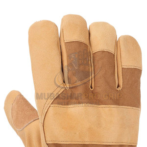 High Quality Men's Real Solid Sheepskin Leather Anti-Slip Heat Resistant Durable Customizable Canadian Rigger <b>Gloves</b> - Product Image 5