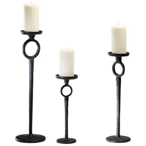 Vintage <b>Black</b> Iron <b>Candlestick</b> Holders Handmade for Home Wedding Decoration Tabletop Use Durable Metal Design - Product Image 3