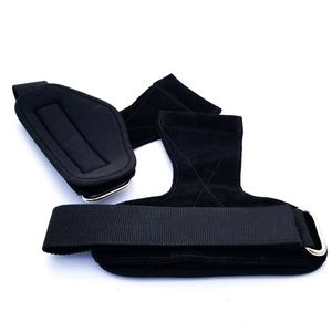 Poignées en cuir personnalisées avec logo, pour musculation et gymnastique, 2 trous - Product Image 1