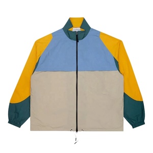 Color Block Wholesale 100% Nylon Running Windbreaker <b>Jacket</b> Best Quality Patchwork Color Zipper Windbreaker <b>Jacket</b> <b>For</b> <b>Men</b> - Product Image 6