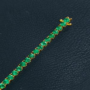 Bracelet tennis classique en acier inoxydable 316L, 10/14/18 carats, fait main, design Rivera, pierre de 3,20 mm, longueur 7,5 pouces, cadeau unisexe - Product Image 4