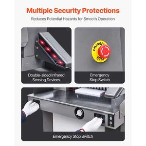 Coupe-papier électrique robuste de 1100 W, largeur de coupe de 20,3/515 mm, épaisseur de coupe de 3,1/80 mm, guillotine, coupe-papier 7 - Product Image 5
