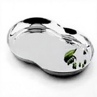 Plateau de service en acier inoxydable de luxe pour mariage, décoration argentée, vente en gros, par American Tray Factory