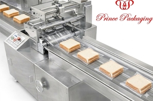 Automatic Horizontal for & Sealing Machine for Toast Sliced Bread Cake | <b>Pillow</b> Bag Film Packaging with PLC Servo Control - Product Image 3