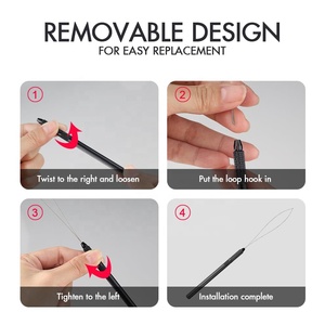 KINGIST CORPORATION Matte Wholesale Grade Stainless Steel Hair Extension Tools Kit for Micro Nano Ring Loop <b>Pliers</b> <b>Set</b> Model - Product Image 3