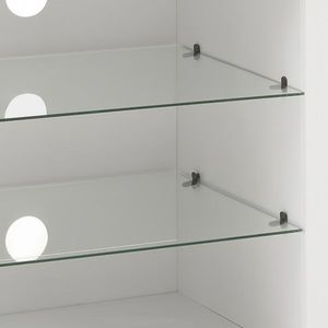 Modern Electric Fireplace TV Stand with Glass Shelves 3D LED Lights Wood USB Charging Outlet Sleek Design - Product Image 5