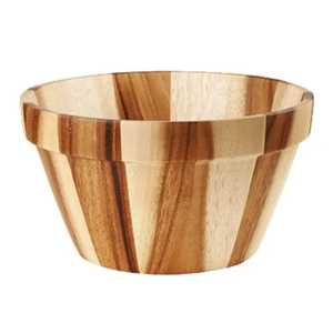 Bols en bois d'hévéa empilables faits à la main, naturels, écologiques, pour salade et fruits, pour la cuisine - Product Image 2