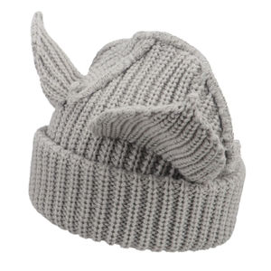 Bonnet tricoté jacquard personnalisé avec logo, tendance, en acrylique de haute qualité, chaud, pour l'hiver, uni, avec pompon - Product Image 5