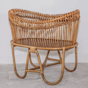 Lit bébé en bois à vendre, lits bébé en rotin durable, berceau pour nouveau-né, lit bébé avec rangement - Product Image 5