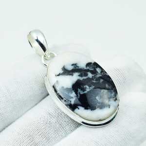 Pendentif artisanal en argent 925 et turquoise buffle blanc Navajo, bijoux bohèmes hippies, collier en pierre naturelle pour femmes - Product Image 6