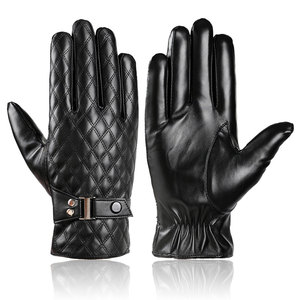 Full Finger Thermal Winter Leather <b>Touchscreen</b> <b>Gloves</b>-Breathable & Eco-Friendly for Daily Outdoor Casual Use - Product Image 5