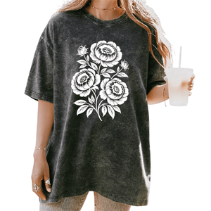 Camiseta al por mayor con logotipo personalizado OEM para mujer, estilo casual retro de verano, con estampado gráfico, 100% algodón, gruesa, 240 GSM - Product Image 3