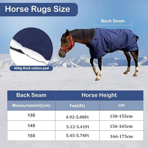 Couverture pour cheval CODER SPORTS de qualité supérieure, imperméable, légère, toutes saisons, en tissu polaire, avec options de rembourrage en coton - Product Image 4