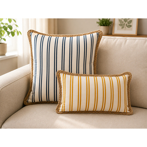 100% Linen Printed Cushion Cover | Luxury Decorative Throw <b>Pillow</b> Cover for <b>Sofa</b>, Bed & Living Room - Product Image 1