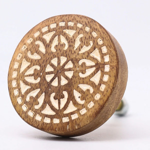 Handmade Premium Quality White Brown Wooden Drawer Knobs Dresser Pulls Cabinet Door <b>Kitchen</b> <b>Cupboard</b> Handles WRK-221 Wholesale - Product Image 1