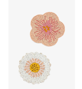 Sous-verres perlés décoratifs pour table, sous-verres perlés avec motifs pastèque, mangue, fraise et kiwi - Product Image 4