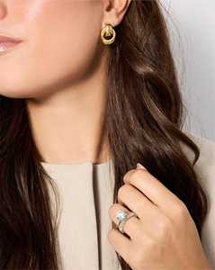Custom Rope Door Knocker <b>Hoop</b> <b>Earring</b> 15mm Chunky Love Knot Statement Huggies Everyday Wear Jewelry Wholesale 14K 18K <b>Solid</b> Gold - Product Image 4