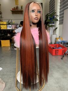 Cabello Humano Virgen Vietnamita con Cutícula Alineada, Cabello Liso Bob, Color Vino, Grado Remy, Cabello Humano Natural de Múltiples Donantes, Trama Cosida a Máquina - Product Image 5