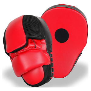 Guantes de Boxeo Curvos para Entrenamiento - Almohadillas de Entrenamiento de Cuero Genuino para MMA, Muay Thai, Sparring, Boxeo - Product Image 1