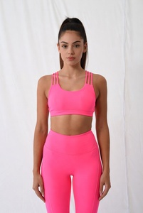Conjunto de Yoga para Mujer de 2 Piezas, Lavado, Sólido, Ligero, Transpirable, Tallas Grandes, Cintura Alta Elástica, Ropa Deportiva con Logotipo Frontal - Product Image 2