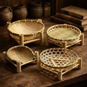 Cesta de Picnic de Bambú Natural Hecha a Mano, Solución Ecológica para Almacenamiento del Hogar - Product Image 2