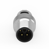 Connecteur industriel mâle M12 à 5 broches moulé avec câble, étanche IP67, 63V 16A 0.84KV diélectrique -20~85°C