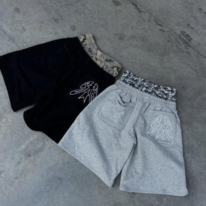 Shorts en jean délavé vintage pour homme, coupe ample, style streetwear décontracté, mode estivale, 100 % coton respirant, écologique, avec cordon de serrage - Product Image 3