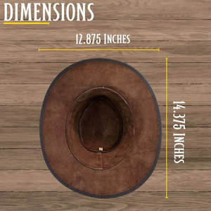 Sombrero Vaquero de Cuero Hecho a Mano de Primera Calidad, Sombrero de Ala Ancha Estilo Western para Hombres y Mujeres, para Viajes, Senderismo y Moda al Aire Libre - Product Image 6