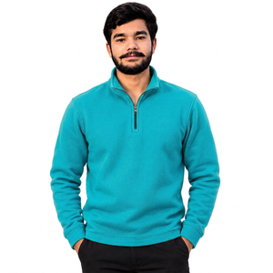 Sudadera personalizada al por mayor con media cremallera, de algodón grueso y forro polar, sudadera personalizada - Product Image 5