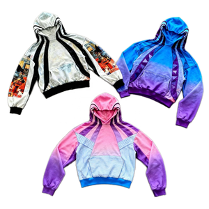 Sweat à capuche personnalisé 100 % coton molletonné épais avec poche, imprimé en relief, coupe classique, coupe-vent, service OEM - Product Image 1