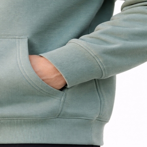 Sweat-shirt à capuche vert menthe pour homme, en coton molletonné, de haute qualité, uni, surdimensionné, décontracté, streetwear d'hiver - Product Image 5