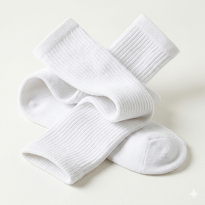 Wholesale Solid Pure White <b>Compression</b> Sports Terry <b>Socks</b> Breathable Crew Height aramid <b>Socks</b> - Product Image 6