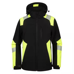 Chaqueta de Seguridad de Alta Visibilidad con Cuello Alto y Cremallera, Tejido Impermeable para Trabajo, Colores/Logotipos Personalizables, Venta al por Mayor, Suministro OEM para Hombre - Product Image 1