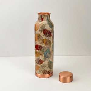 Botella de Metal y Cobre para Bebidas, Diseño Esmaltado, Tapa Hermética, Apta para Lavavajillas, Unisex - Product Image 4