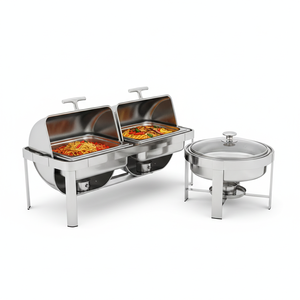 Ensemble de chauffe-plats en acier inoxydable résistant pour buffet d'hôtel, fabriqué en Chine, pour accessoires de salon et fournitures hôtelières - Product Image 1