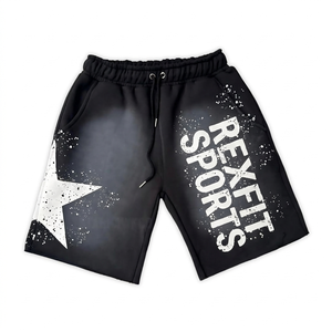 Shorts de basket-ball pour hommes Rexfit Sports, tissu en maille marron de qualité supérieure, respirant, pour la salle de sport, l'entraînement, avec impression sérigraphique. - Product Image 6