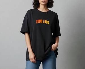 เสื้อยืดคอกลมผ้าฝ้ายสำหรับผู้หญิงขายส่ง ราคาโรงงาน รับสกรีนลายตามสั่ง MOQ ต่ำ - Product Image 4