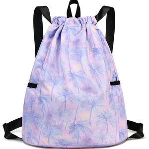 Custom Logo Polyester Sublimation <b>Drawstring</b> Bags Gym <b>Backpack</b> Sports Travel Promotional String Bag Wholesale - Product Image 1