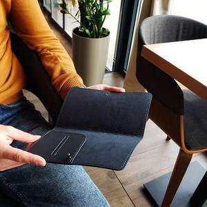 Tarjetero de Cuero Genuino de Lujo Hecho a Mano, Estuche Seguro para Cheques de Invitados, Moderno, Profesional para Restaurantes, Ligero y Resistente al Agua - Product Image 2