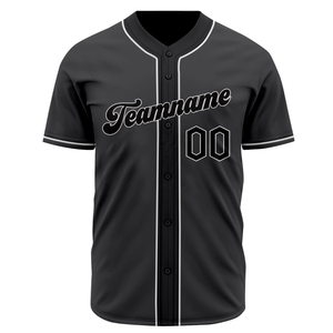 Maillot de baseball noir à manches courtes boutonné, uniforme d'équipe personnalisé, léger, respirant, chemise de sport athlétique - Product Image 2