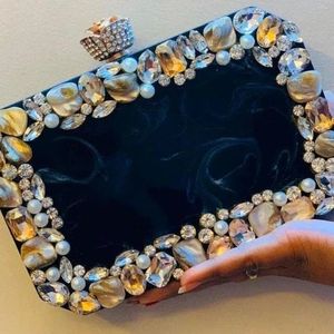 Bolso de Mano de Resina Acrílica Hecho a Mano con Diseño Floral, Forma Personalizada, Técnica de Fundición, para Fiestas/Navidad/Año Nuevo, Artesanía - Product Image 2