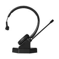 Nouveau Casque Sans Fil Mono pour Bureau et Centre d'Appels avec Réduction de Bruit, Micro et Base de Recharge