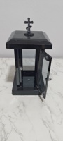 Lanternes funéraires en granit noir de nouvelle conception, accessoires pour pierres tombales, lanternes en pierre naturelle pour monuments funéraires européens