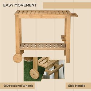 Carrello Bar da Esterno per Campeggio e Barbecue, Accessorio per Arredamento da Giardino - Product Image 5